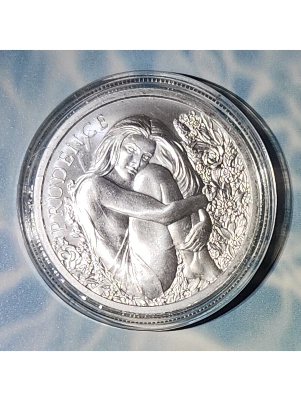 PRUDENCE 1 Oz 999 Fine Silver SUPER LOW COA! #166 NEW Capsule 2019 Silver Shield